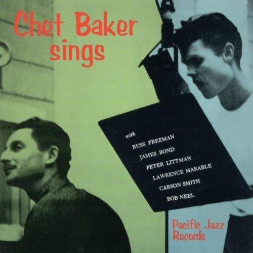 Chet Baker album cover, two portraits and musician names listed.