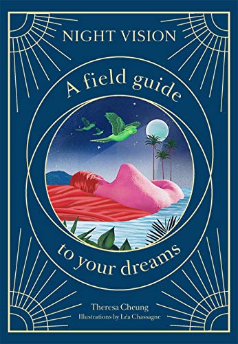 Book cover: dreamy illustration of a pink figure, bird, and palm trees.