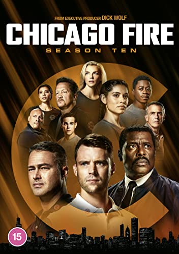 DVD cover for Chicago Fire Season Ten featuring the show's cast.