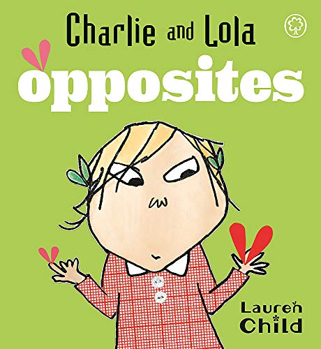 “Charlie and Lola” board book cover with Lola holding red hearts.