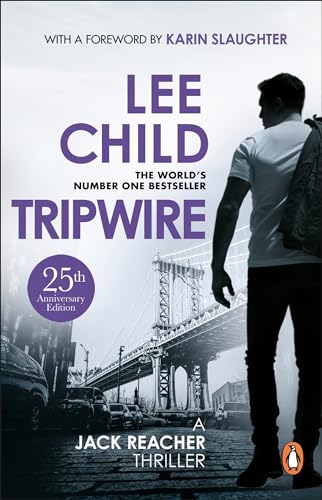 Book cover for "Tripwire" featuring a man’s back and a bridge.