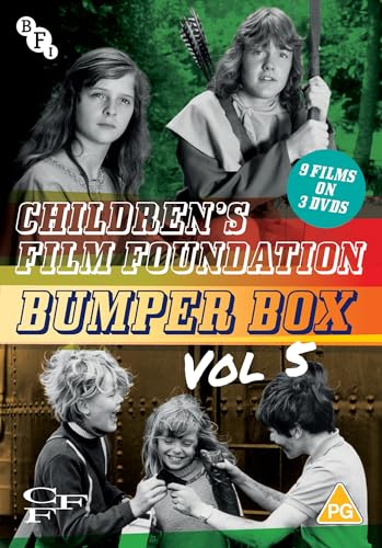 DVD cover for "Children's Film Foundation Bumper Box 5" featuring child actors.