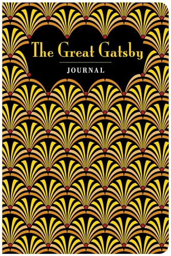 Gold Art Deco patterned journal cover with “The Great Gatsby” title.