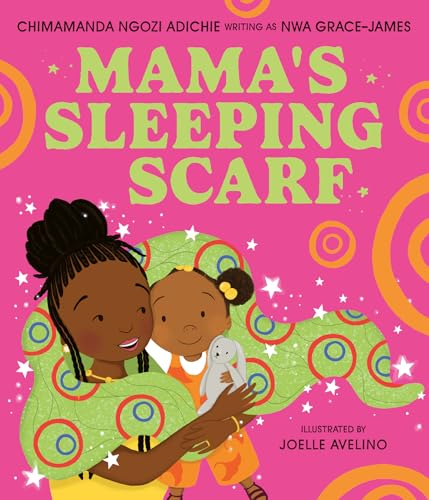Book cover: mother and child embraced by a patterned green scarf.