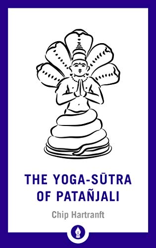 Book cover with a white lotus and seated figure, titled “The Yoga-Sūtra.”