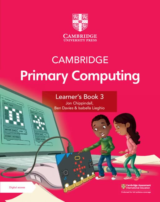 Cambridge Primary Computing Learner's Book 3 cover with children and a computer.