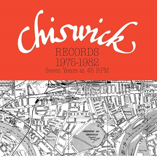 Chiswick Records vinyl album cover with a map illustration.