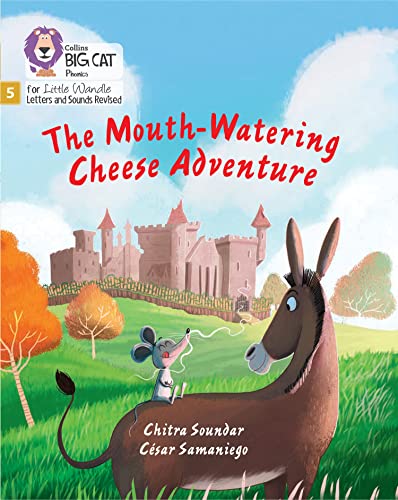 Book cover: donkey and mouse facing a cheese-shaped castle.