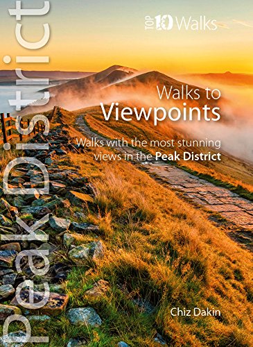 Book cover depicting a Peak District hillside path with misty mountains.