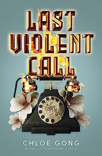 Book cover: black rotary phone with white magnolia flowers, fiery title.