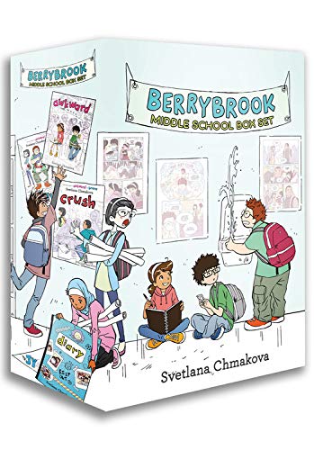 The Berrybrook Middle School box set featuring illustrated students in a school hallway setting.