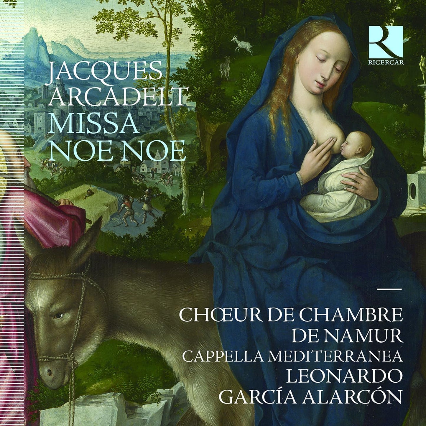 CD cover: Mary and baby Jesus with landscape and musical text.