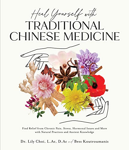 Book cover with floral illustration and text: "Heal Yourself with Traditional Chinese Medicine.