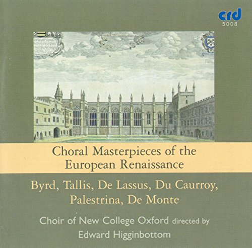 "CD cover with a drawing of a large building and text describing the album."