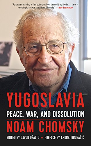 Book cover featuring a portrait of Noam Chomsky with the title Yugoslavia.