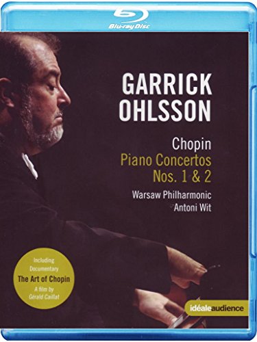 Blu-ray cover featuring pianist Garrick Ohlsson and text: Chopin Piano Concertos.