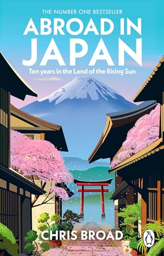 Book cover featuring Mount Fuji, a red torii gate, and cherry blossoms in Japan.
