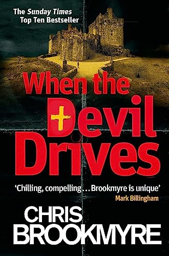Book cover: Scottish castle silhouetted against a stormy sky, red title.
