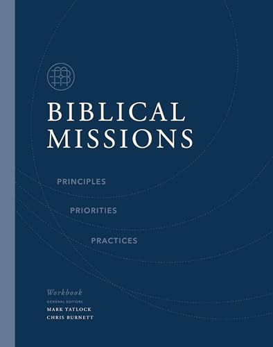 Dark blue book cover with white text: "Biblical Missions" and subtitle details.