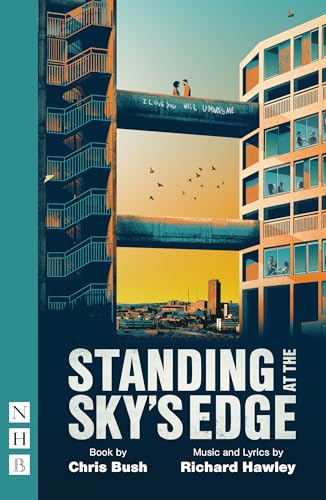 Book cover: couple on a bridge between brutalist apartment buildings.