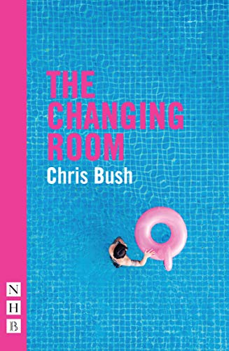 Play script cover: blue swimming pool, pink float, and text.