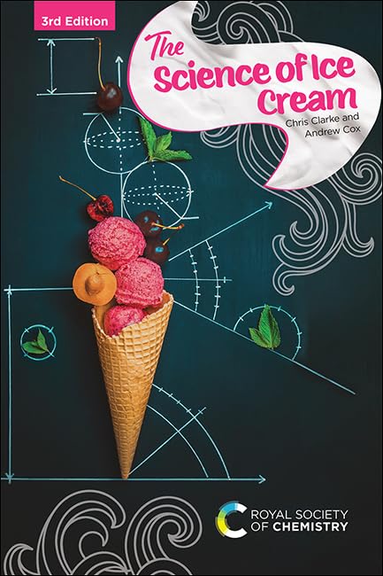 Book cover: “The Science of Ice Cream” with ice cream illustration.