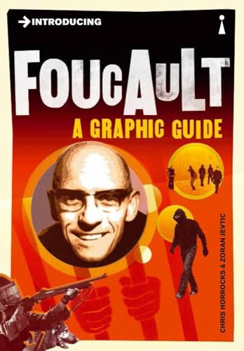Book cover: “Introducing Foucault,” featuring a portrait and figures.