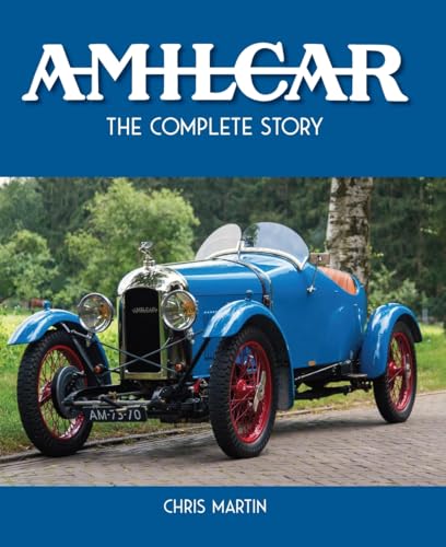 Book cover featuring a vintage blue Amilcar car with red wheels.