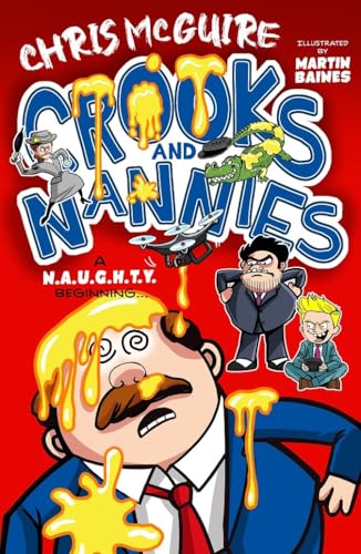 Cartoon book cover featuring characters with dripping yellow substance.