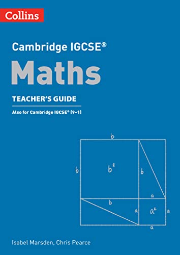 Blue cover of "Cambridge IGCSE Maths Teacher’s Guide" with geometric diagram.