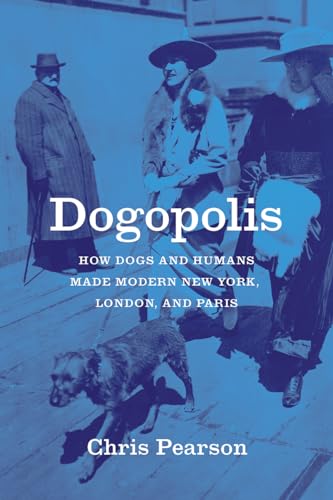 Book cover featuring historical photo of people and a dog in blue tones.