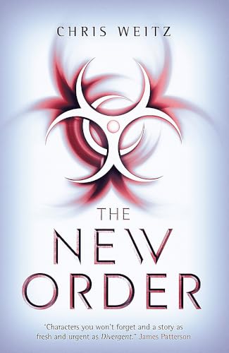 Book cover: "The New Order" with a biohazard symbol and red splashes.