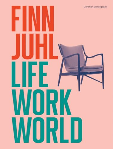 Book cover for Finn Juhl: Life, Work, World with a modern armchair illustration.