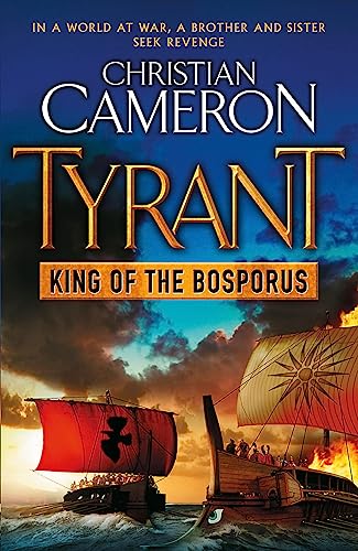 Book cover depicting ancient warships battling on a stormy sea.