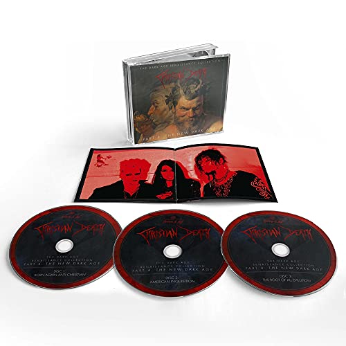Christian Death CD set with three discs and booklet, dark imagery.