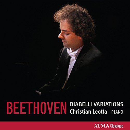 Pianist Christian Leotta in profile playing a grand piano, album cover.
