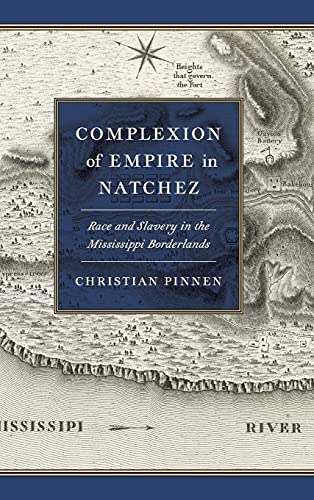Book cover featuring a blue title box over an antique map of Natchez.
