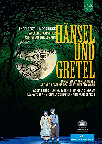 “Hänsel und Gretel” opera DVD cover with forest scene and two children.