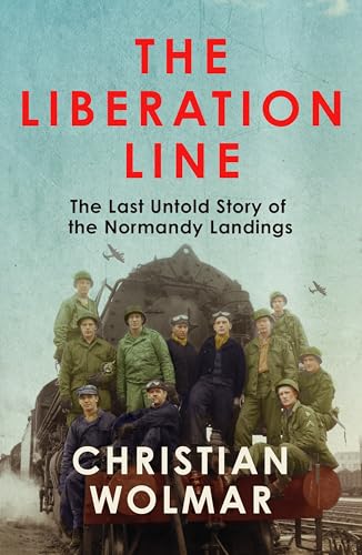 Book cover showing soldiers posing on a steam locomotive with airplanes in the sky.