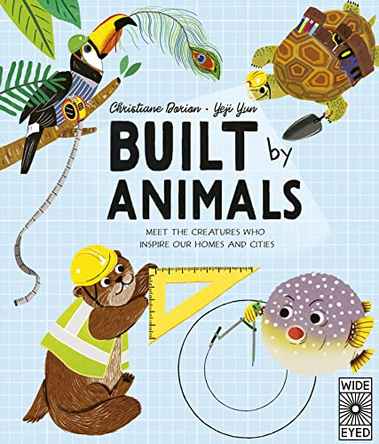 Book cover with illustrated animals wearing construction gear.