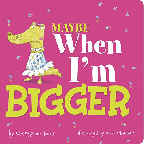 Children's book cover featuring a yellow, patterned alligator in a dress.