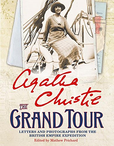 Book cover featuring Agatha Christie on a ship, with map background.