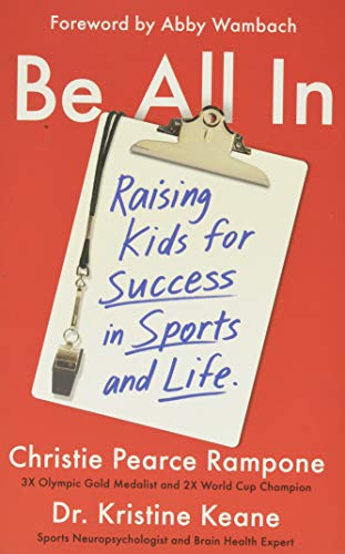 Book cover: "Be All In" with a clipboard, whistle, and text details.