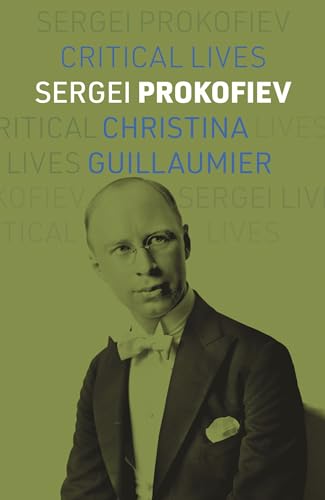 Book cover featuring a portrait of composer Sergei Prokofiev in a suit.