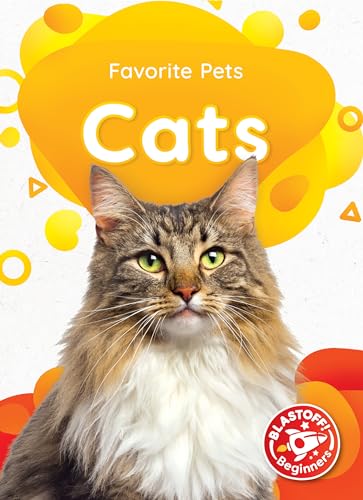 Book cover featuring a close-up of a fluffy tabby cat’s face.