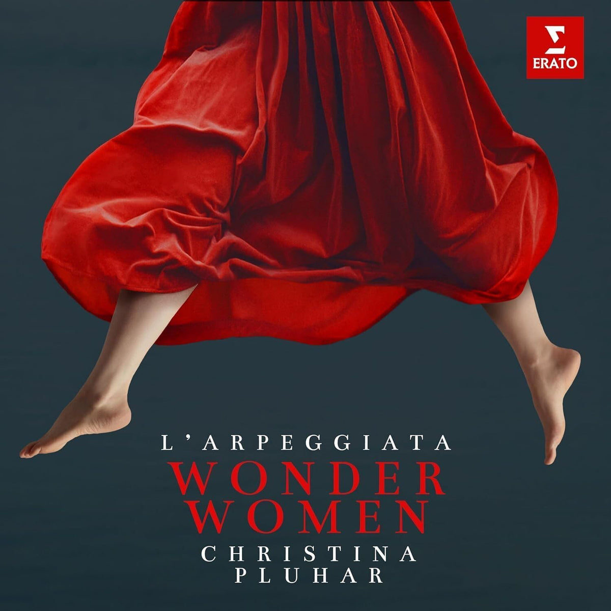 CD cover: woman in red dress, text “Wonder Women” and artist name.