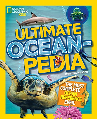 Book cover featuring ocean animals: shark, turtle, clownfish, and coral reef.