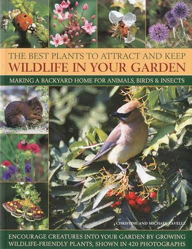 Book cover featuring wildlife, plants, and insects for gardens.