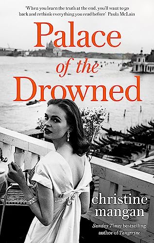 Book cover: woman in white dress overlooking a Venetian canal.