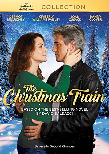 DVD cover for "The Christmas Train" featuring a couple in a snowy scene.